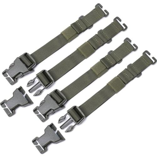 4pcs Outdoor Tactical Backpack Accessory Strap Webbing Sternum Adjustable Dual Release Buckle Pockets Band Chest Harness Strap