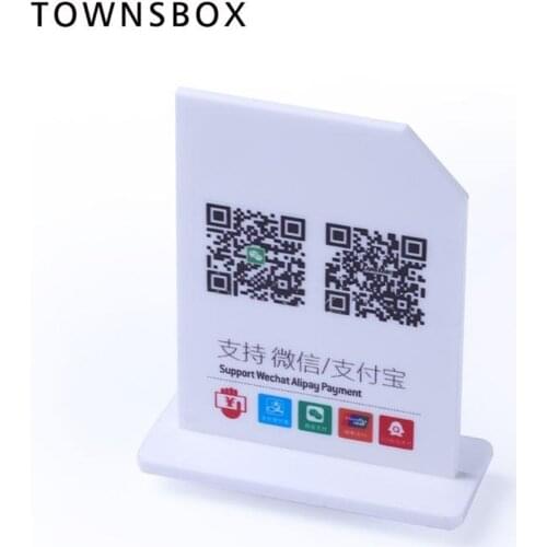 Acrylic Signage Stand Desk Sign Display Table Wechat QR Code Payment Scan Sweep Indicator Board Table Countertop Cashier Plate