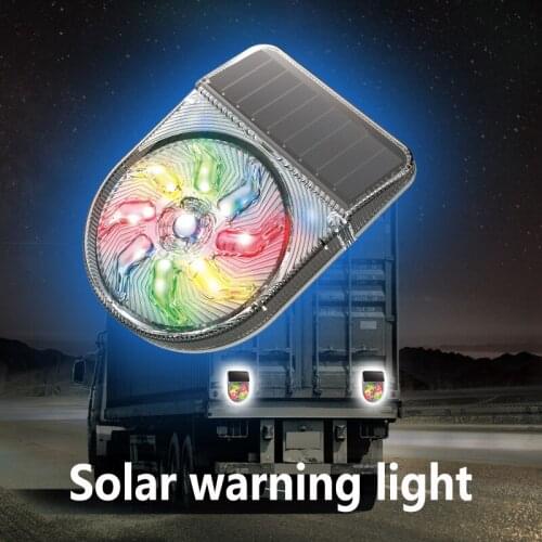 Car warning light intelligent sensor solar light burst flashing anti-collision light polysilicon LED large truck parking light
