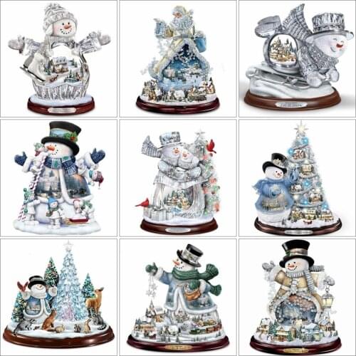 AZQSD 5d Diamond Embroidery Snowmn Mosaic Rhinestones Full Drills Diamond Painting Portrait Cross Stitch Home Decoration