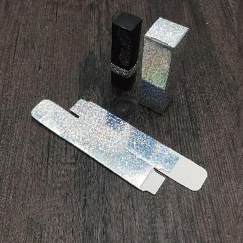 Lip balm lipstick packaging box carton gold and silver card DIY 25x25x85mm 10pcs /50pcs different style box small size box