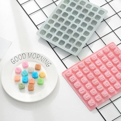 Letters 48 Cavity Silicone Cake Molds Soap Cookies Cupcake Baking Equipment Accessories Pan Mold Kitchen Cake Mold Tray Mold