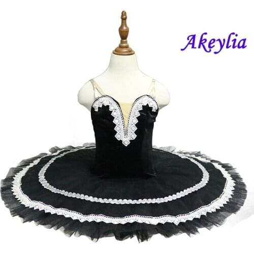 Black Swan Black pre- Professional Ballet Tutu women Dancewear Girls Ballet Tutu De Dance Classical pancake TUTU practice