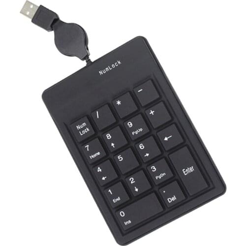 Numeric Keypad 18-Key Laptop External Mini Wired Keyboard Suitable for Financial Accounting