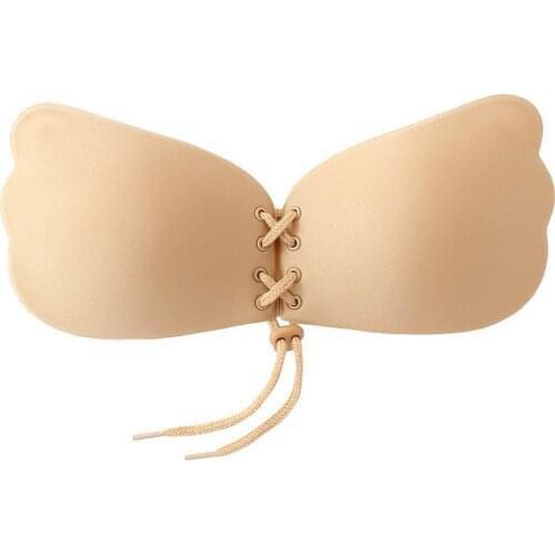 DHL or fedex 200pcs/lot Women Self Adhesive Strapless Solid Bra Gel Silicone Womens Underwear Invisible Bra