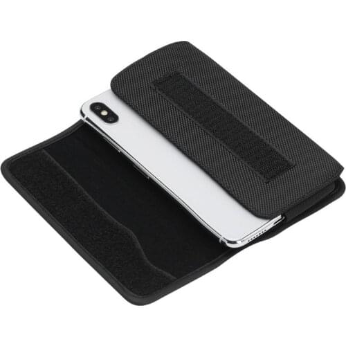 Horizontal Nylon Belt Loops Cellphone Holster Holder Carrying Case Sleeve Pouch for Men