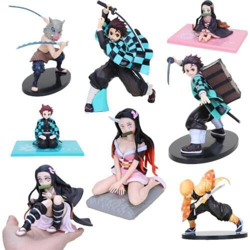 Demon Slayer Figure Toy Tanjirou Nezuko Kamado Hashibira Action Figure Toys Kimetsu no Yaiba Figure Model Toy 10-18cm PVC Model