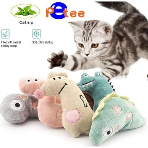 Cat Toy Mini Cat Grinding Catnip Toys Funny Interactive Plush Cat Teeth Toys Pet Kitten Chewing Toy Claws Thumb Bite Pet Supply