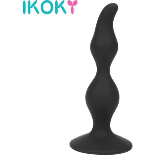 IKOKY Butt Plugs Prostate Massager Sex Toy For Women Men Masturbation Dildo Anal Stimulation Anal Plugs Suction Cups