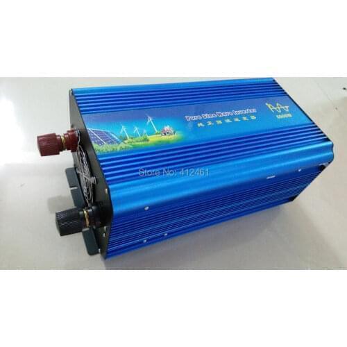 Free Shipping 6000W Inversor DC12V/24V/48V to AC110V Pure Sine Wave Inverter 12000W Peak Power Inverter