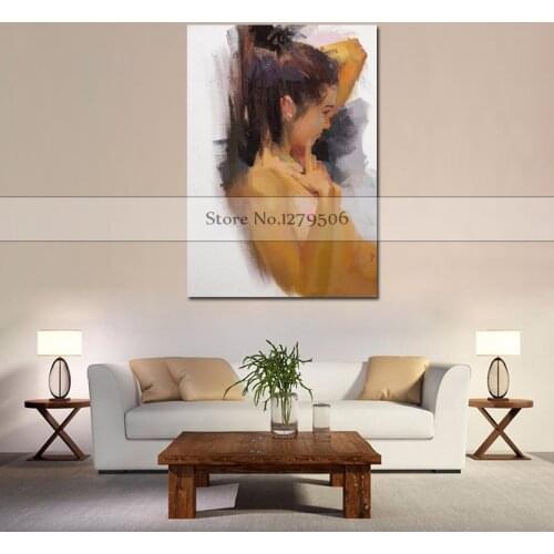 Hand painted Big tits Nude Women Oil Painting On Canvas Modern Abstract Wall Art Picture Handmade Naked women Acrylic Painting