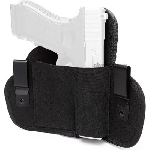 Right / Left Gun Holster Concealed Carry Belt Holsters with Metal Clip Airsoft Pistol Gun Case for All Sizes Handguns