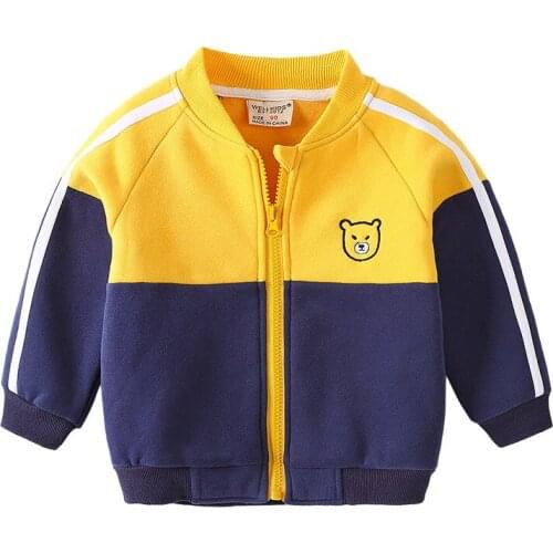 2020 Boys Jacket Cotton Full Sleeve Autumn 2-6Year Kids Coat Zipper Cartoon Winter O-Neck Boys Clothing Baseball Jacket