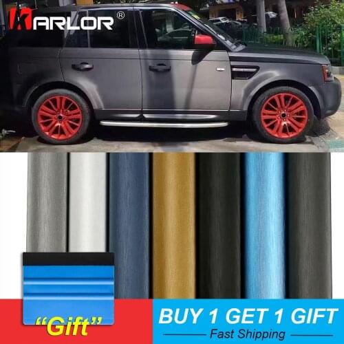 60*500cm Matte Drawing Vinyl Film Car Wrapping Foil Decorative Matt Chrome Brushed Automobiles Sticker Car-Styling Accessories