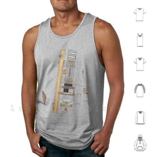 Iron Cross Guitar Tank Tops Vest Sleeveless Iron Cross Guitar James Rock Metal