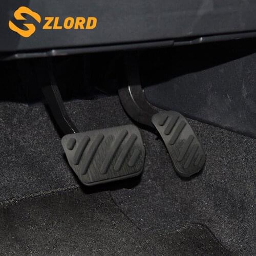 Zlord Non Slip Car Pedals for Toyota Innova 2016 - 2021 AT Car Accelerator Brake Pedals Cover Auto Accessories