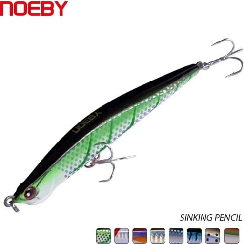 NOEBY Pencil Sea Fishing Lures 12cm 33g Variable Sinking Hard Bait for Saltwater Fishing Tackle NBL9193