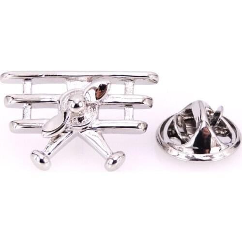 New silvery aircraft Brooch high quality mens suit Brooch Lapel Badge Pin mens Wedding Shirt Lapel Brand Jewelry Pin