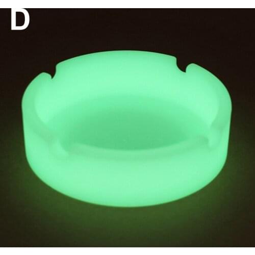 New Silicone Gel Ashtray Light Circular Ashtray New Fluorescent Smoke Convenient Cigarette Case Drop Creative Ashtrays-30