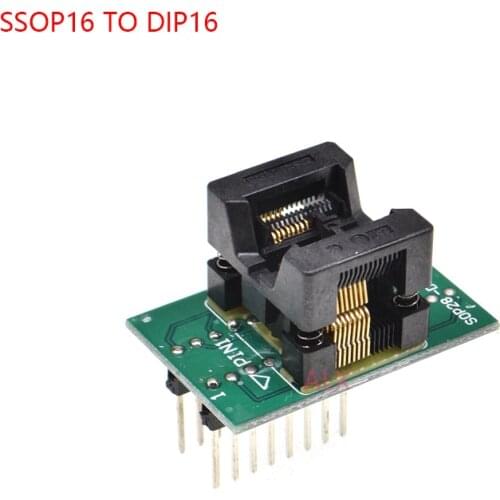 1PCS SSOP16 TSSOP16 TO DIP16 programmer adapter socket TSSOP TO DIP CONVERTER test chip IC FOR 0.65MM PITCH