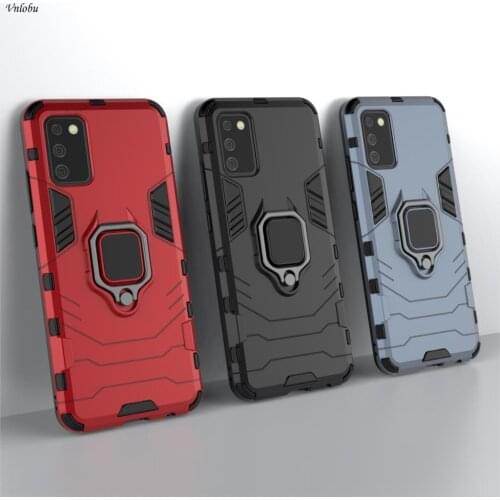 Hybrid Rugged Armor Shockproof Phone Case For Sansung A02S A32 A12 A42 A71 A51 A21S A31 Case With Metal Finger Ring Back Cover