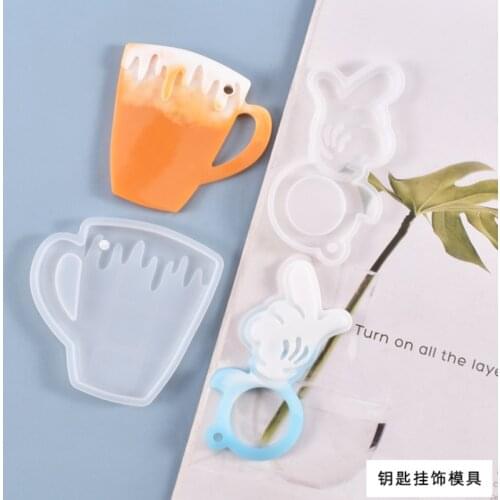 Transparent silicone mold resin decoration craft DIY glass glove keychain mold resin mold for jewelry