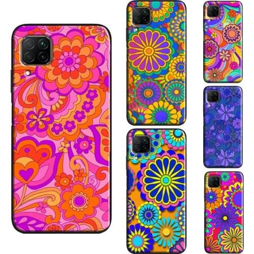 Psychedelic Flowers Case For Huawei P30 P20 P40 Pro Mate 10 20 Lite P Smart Z 2019 Nova 5T Honor 8X 9X 8A 10i