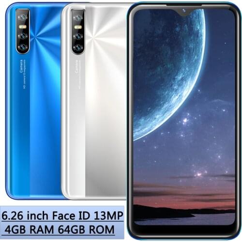 4GB RAM 64GB ROM Note 8 Pro Quad Core 6.26" Water Drop Screen 13mp HD Camera Face ID Unlocked Mobile phones Android Smartphones