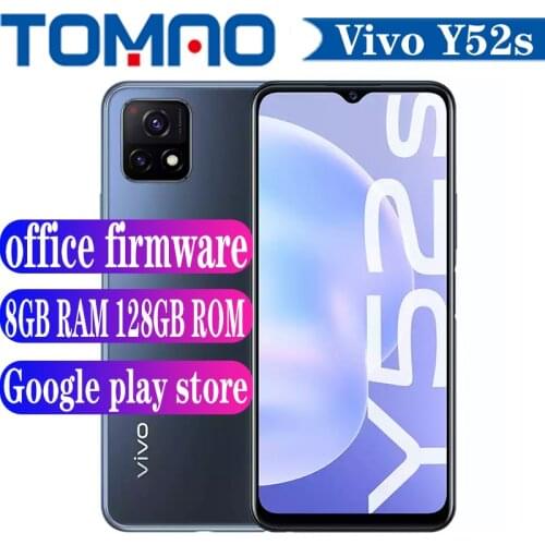 Vivo Y52s 5G Mobilephone 90Hz Dimensity 720 Octa Core 8GB RAM 128/256GB ROM 5000mAh big Battery 18W 48MP Rear Camera Google Play