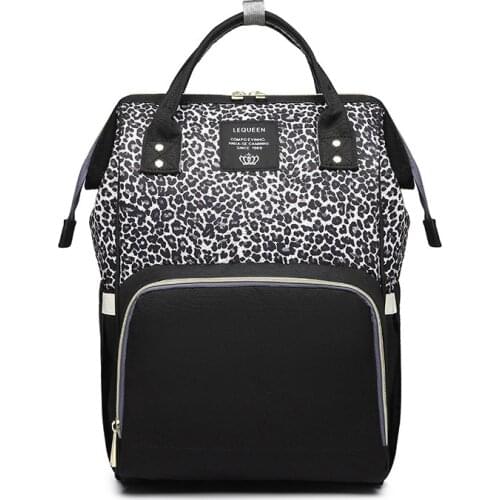 Mummy Diaper Bag Large Capacity Maternity Travel Backpack Infant Nursing Fashion Mother Leopard Nappy Bags For Baby Care MBG0445