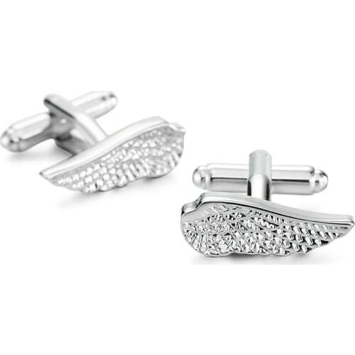 High quality mens shirts Cufflinks angel wings shape Cufflinks wholesale manufacturers