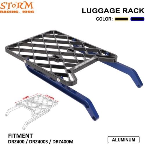 For Suzuki DRZ400 DRZ400S DRZ400M DRZ 400 S M Motorcycle Rear Luggage Rack Carrier Saddlebag Support Holder Cargo Shelf Bracket