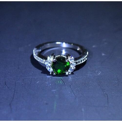 New Women Rings 925 Silver Jewelry with Zircon Gemstone Charms Finger Ring for Wedding Engagement Promise Party Gift Ornaments