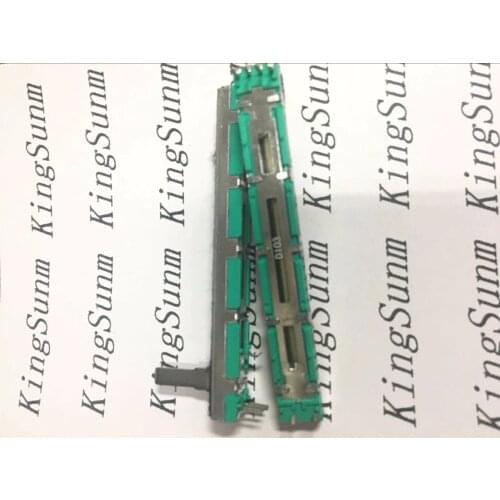 50PCS 75mm D10K dual channel mixer fader potentiometer D103 6 pin soundskill Y B