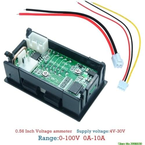 Digital Voltmeter Ammeter DC100V 10A Panel Amp Volt Voltage Current Meter Tester