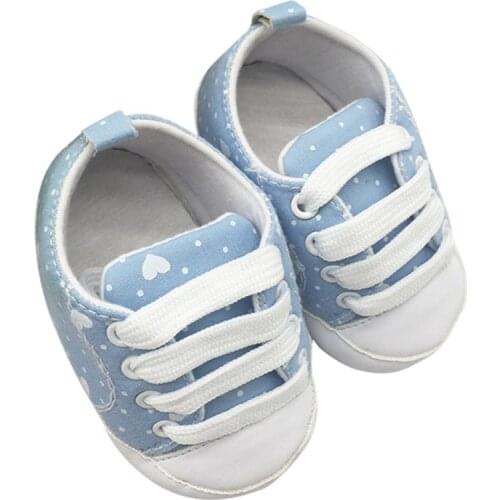 2019 Kids Infant Baby Boys Girls Soft Soled Cotton Crib Shoes Laces Prewalkers New Arrival