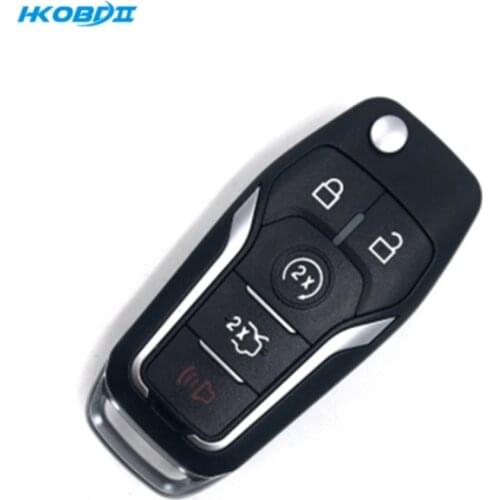 HKOBDII 433MHZ With 4D63 4D60 Chip for Ford Focus Mondeo S-MAX Ecosport 2013 2014 OEM Factory Keyless Entry Flip Key Fob Remote