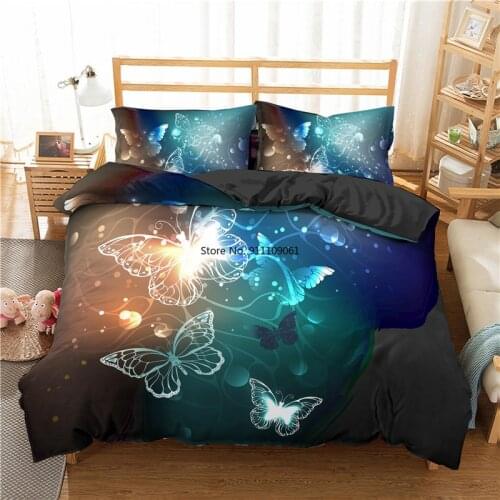 Fantasy Bedding Set 3d Butterfly Printed Home Textiles 2/3pcs Bedroom Decor Adults/Kids Animal Duvet Cover with Pillowcase