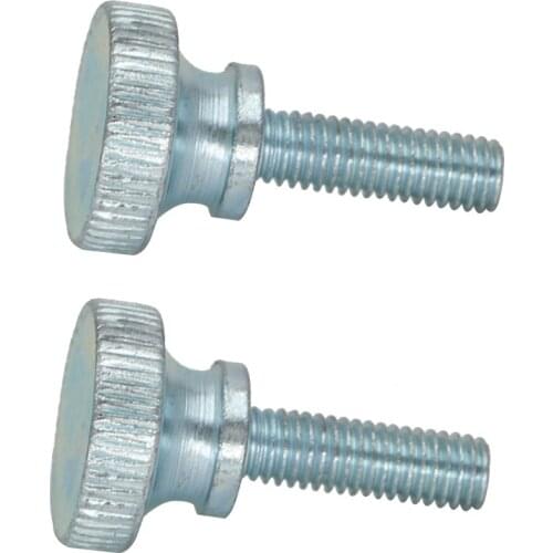 M3 M4 M5 M6 M8 OD 5mm 6mm 8mm 10mm 12mm 14mm White Zinc Plated Carbon Steel Bolt High Head Glass Knurled Thumb Screw With Collar