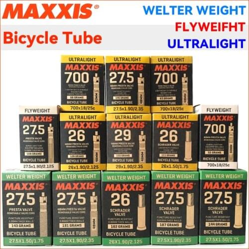 MAXXIS Bicycle Tires Tube FLYWEIFHT WELTER WEIGHT ULTRALIGHT 650/750 26/27.5/29 SV/PV 0.6/0.8mm