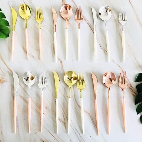 2Sets Multicolor 20cm Party Plastic Knife Fork Spoon Napking Tower Disposable Cutlery
