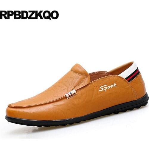 Casual Breathable 2021 New Men Flats Comfort Fashion 47 Tan Hollow Out Moccasins Driving Big Size Summer Designer Slip On Brown