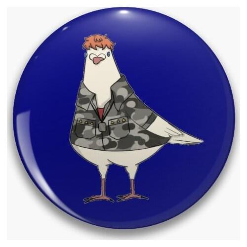 Riou Bird Soft Button Pin Collar Brooch Fashion Clothes Badge Metal Gift Cute Creative Funny Cartoon Women Decor Lapel Pin