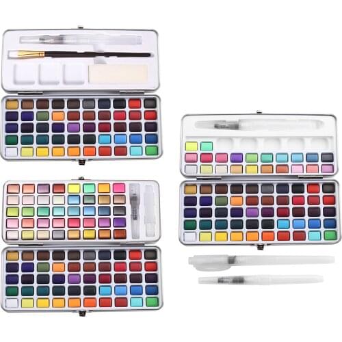Watercolour Paint Box 50/72/90 Colors Watercolour Paint Set excellent light resistance transparency and vividness Non-toxic Safe