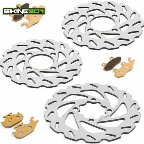 BIKINGBOY Front Rear Brake Discs Disks Rotors + Pads For Yamaha Raptor YFM 700 R 06-12 YFM 700 RS 07 08 09 10 11 12 13 14 15 Set
