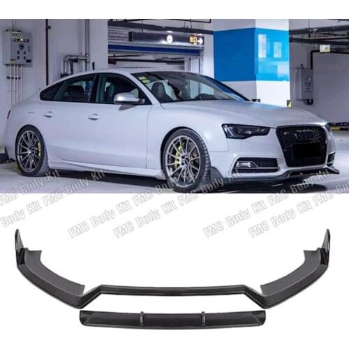 Real Carbon Fiber Front Bumper Splitter Lip Spoiler For Audi C7.5 A6 S6 Sline Sedan 2016 2017 2018