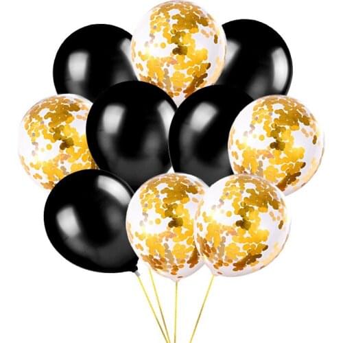 1 Set Metallic Confetti Air Balloons With Ribbon Birthday Party Helium Balloon Decorations Wedding Festival Balon Party Supplies