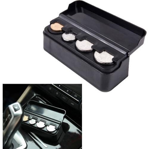1pc Car Coin Case Loose Change Storage Box Wallet Money Piggy Bank Organizer Holder Multi Purpose Trash Can Item Container