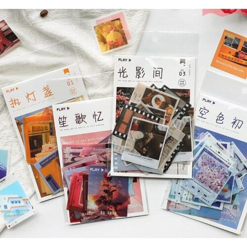 40Sheets Creative Hand Account Stickers Material DIY Scrapbooking Journal Planner Phone Case Decoration Supplies