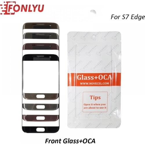 5pc OCA Glue Film Laminated Outer Front Glass For Samsung Galaxy S7 Edge G935 Front Outer Crakced Glass Lens Repair